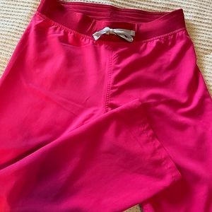 Hot pink Livingston Figs Scrub pants